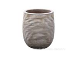 Кашпо Nobilis Marco "Ripple Antique terra Jar" (терракота), D36xH40 см - фото 1