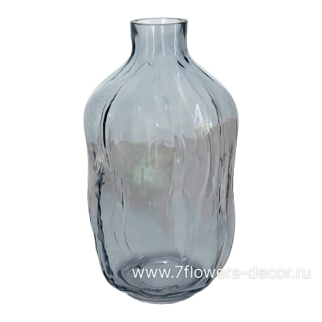 Ваза Бутыль мятый (стекло), D14xH27 см - фото 1