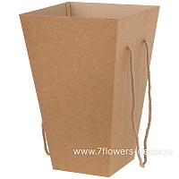 Коробка транспортировочная для цветов (крафт), 14x23xH36 см, набор (10 шт), без крышки - фото 1