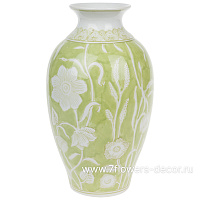 Ваза "Шинуазри Весенний зеленый" (керамика), D18xH23 см - фото 1