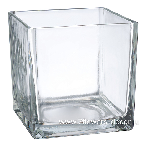 Ваза Куб (стекло), 15x15xH15 см, К - фото 1