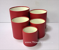 Коробка шляпная, D21xH21 см - D12xH12 см, набор (5 шт), без крышки - фото 1