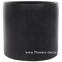 Кашпо Nobilis Marco "Cement Dark grey Сylinder" (полистоун), D53xH51 см, с тех.горшком - фото 1