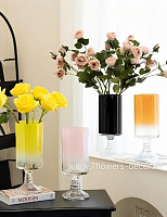 Ваза "French Cone" (стекло), D12xH30,5 см - фото 1