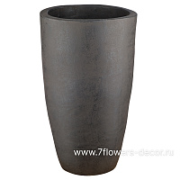 Кашпо Nobilis Marco "Scratch Anthracite Vase" (терракота), D24xH41 см - фото 1
