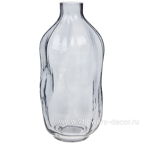 Ваза Бутыль мятый (стекло), D14хН32 см - фото 1
