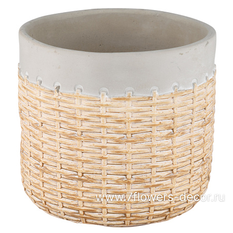 Кашпо Basket (керамика), D14xH12,5 см - фото 1