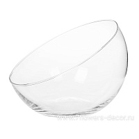 Ваза "Шаровая Анабель " (стекло), D18xH16 см, с косым срезом - фото 1