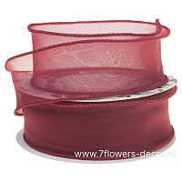 Лента органза, 40 ммx10 ярд, на леске - фото 1