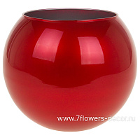 Ваза "Шаровая Люмьер-2" (стекло), D12хH10 cм, 3 л - фото 1