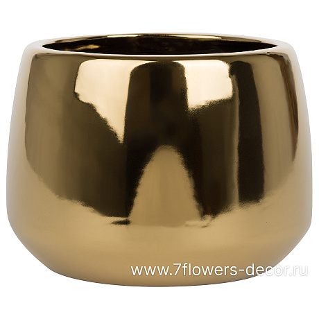 Кашпо Gold (керамика), D16xH12 см - фото 1