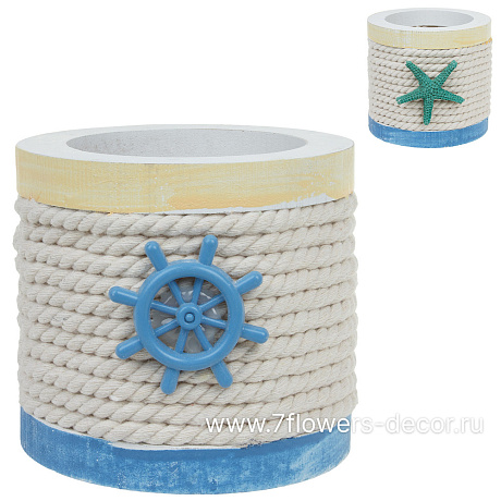 Кашпо (керамика), D9хН8,5 см - фото 1