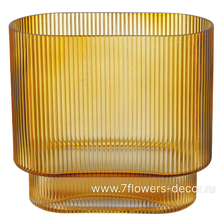 Ваза Flat (стекло). 20x10xH18,5 см - фото 1