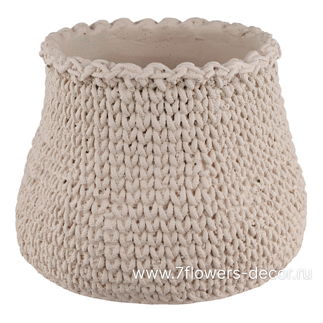 Кашпо Knit (керамика), D19,5xH15,5 см - фото 1