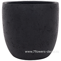 Кашпо Nobilis Marco "Rough Anthracite Round" (полистоун), D40xH39 см - фото 1