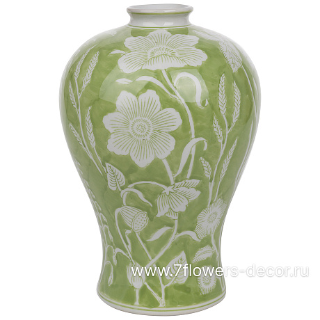 Ваза Шинуазри Green (керамика), D21xH30 см - фото 1