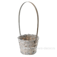 Корзина плетеная (бамбук), D13xH9,5/28 см - фото 1