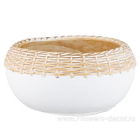Кашпо "Basket" (керамика), D16xH8 см - фото 1
