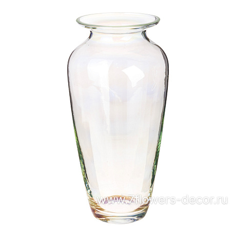 Ваза Мальвина Люстр (стекло), D15xH28,5 см - фото 1