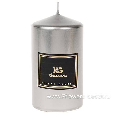 Свеча цилиндр металлик (парафин), D6хН11 см - фото 1