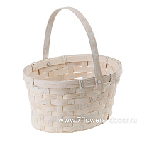 Корзина плетеная (бамбук), 19x14,5xH11/21 см - фото 1