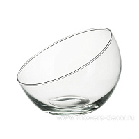 Ваза "Шаровая Анабель" (стекло), D16xH13 см, с косым срезом - фото 1