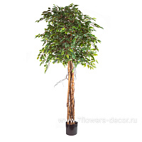 Дерево искусственное в кашпо "Фикус", H183 см, 1680 листьев - фото 1