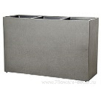 Кашпо NM "Cement Natural smooth Rectangle WR" (файкостоун), 91,5x31,5xH63 см, с тех.горшком - фото 1