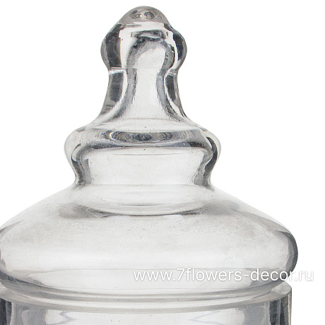 Ваза (стекло), D10xH28 см, с крышкой - фото 2