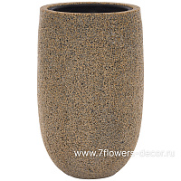 Кашпо Nobilis Marco "Mineral Brown Round" (полистоун), D39xH61 см, с тех.горшком - фото 1