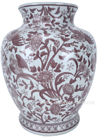 Ваза "Шинуазри Кардинал" (керамика), D24xH29,5 см - фото 1