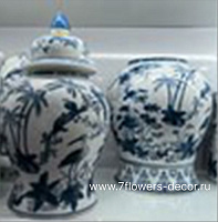 Ваза "Шинаузри Королевский синий" (керамика), D25xH46 см - фото 1