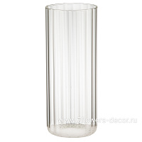 Ваза "Трубка 120 грани" (стекло), D12xH25 см - фото 1