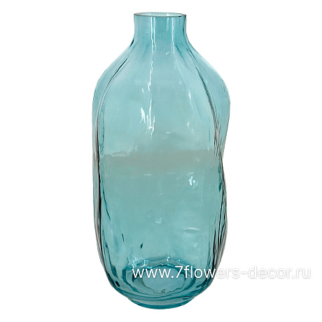 Ваза Бутыль мятый (стекло), D14xH32 см - фото 1