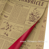 Пленка матовая "Газета", 57x57 см, 63 mic, набор (20 шт), двусторонняя - фото 1