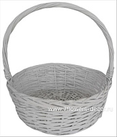 Корзина плетеная (ива), D31xH12/37 см - фото 1