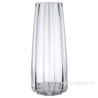 Ваза "Конус грани" (стекло), D10хH30 см - фото 1
