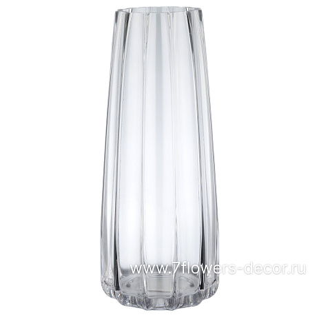 Ваза Конус грани (стекло), D10хH30 см - фото 1
