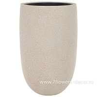 Кашпо Nobilis Marco "Mineral White Round" (полистоун), D54xH85 см, с тех.горшком - фото 1