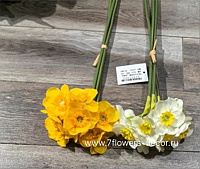 Цветок искусственный "Нарцисс", H41 см, набор (3 шт) - фото 1