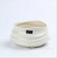 Кашпо "Flow" (керамика), 17x16,5xH10,5 см - фото 1