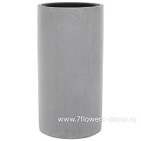 Кашпо Nobilis Marco "Cement Grey Сylinder" (полистоун), D31xH60 см, с тех.горшком - фото 1