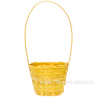 Корзина плетеная (бамбук), D13xH9,5/28 см - фото 1