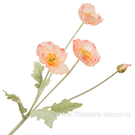 Цветок искусственный Мак, H57 см - фото 1