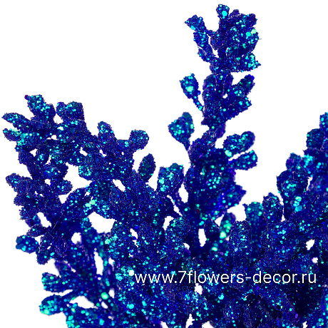 Ветка искусственная (пластик), H16 см, с глиттером - фото 2