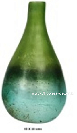 Ваза Alchemy Green (стекло), D15xH28 см - фото 1