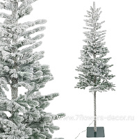 Ель искусственная заснеженная с лампочками "Королева Тянь Шаня" (ПЭ), D70xH210 см - фото 1