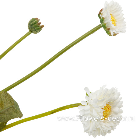 Цветок искусственный Маргаритка, H38 см - фото 2