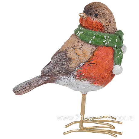 Фигура Снегирь (полирезин), 15x8,5xH14,5 см - фото 1