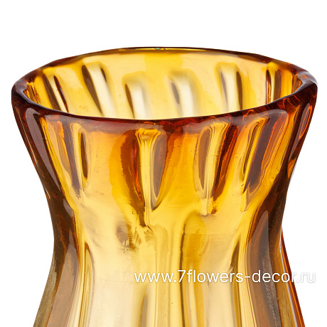 Ваза Amber (стекло), D14xH25 см - фото 2